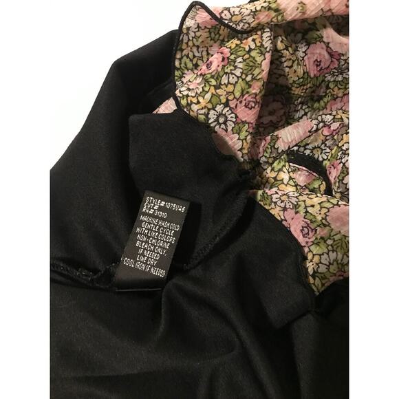 BCX Y2K ditsy floral lace ruffle trim babydoll top Sz Lg Fairy grunge whimsigoth - Picture 8 of 13